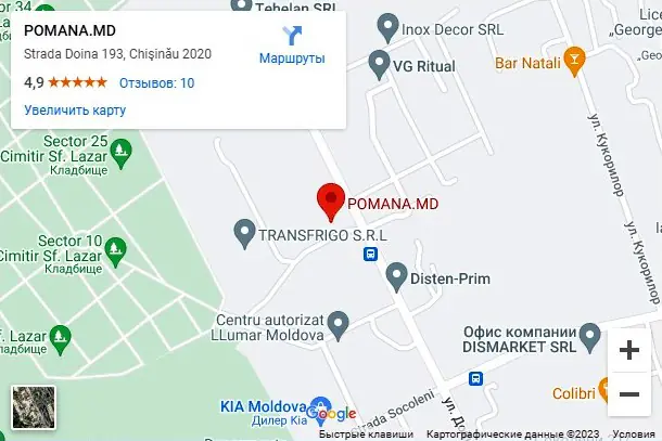 Карта локации Pomana.md Карта локации Pomana.md